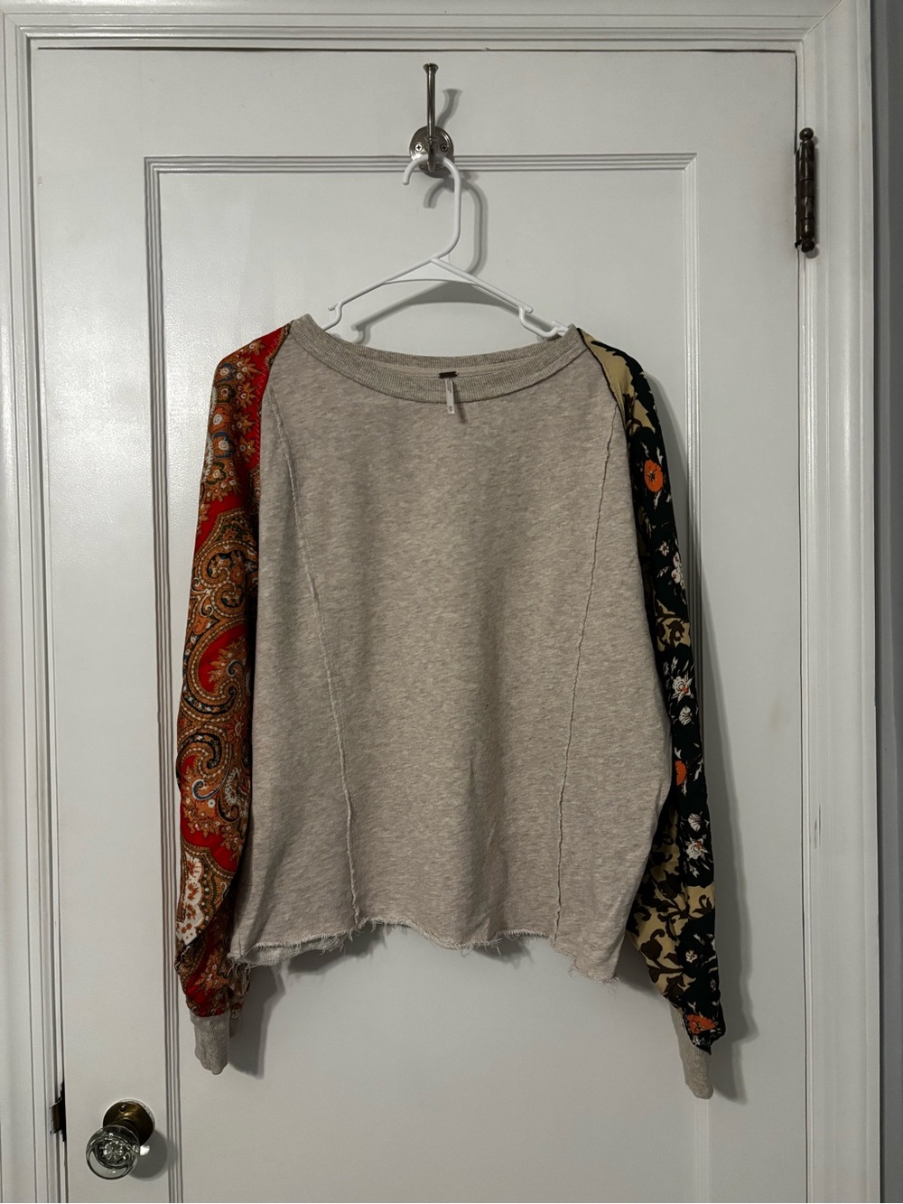 Free People Vintage Affair Pullover in Oatmeal
